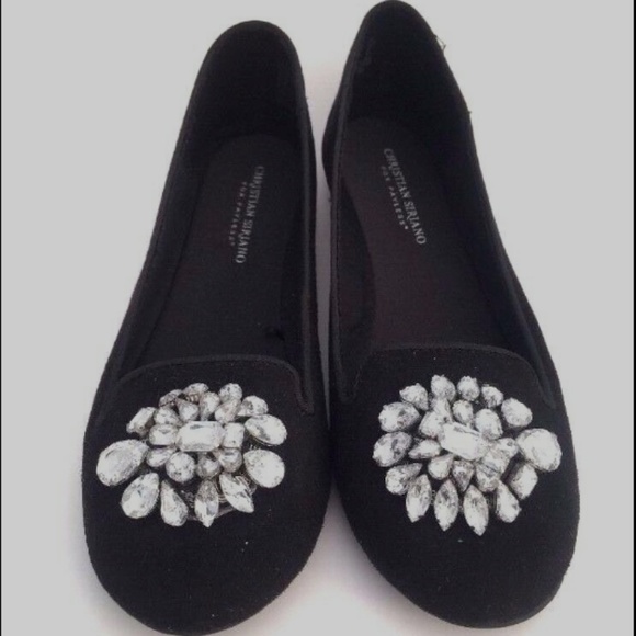 Christian Siriano Shoes - Christian Siriano Black Jeweled Ballet Flat Size 8
